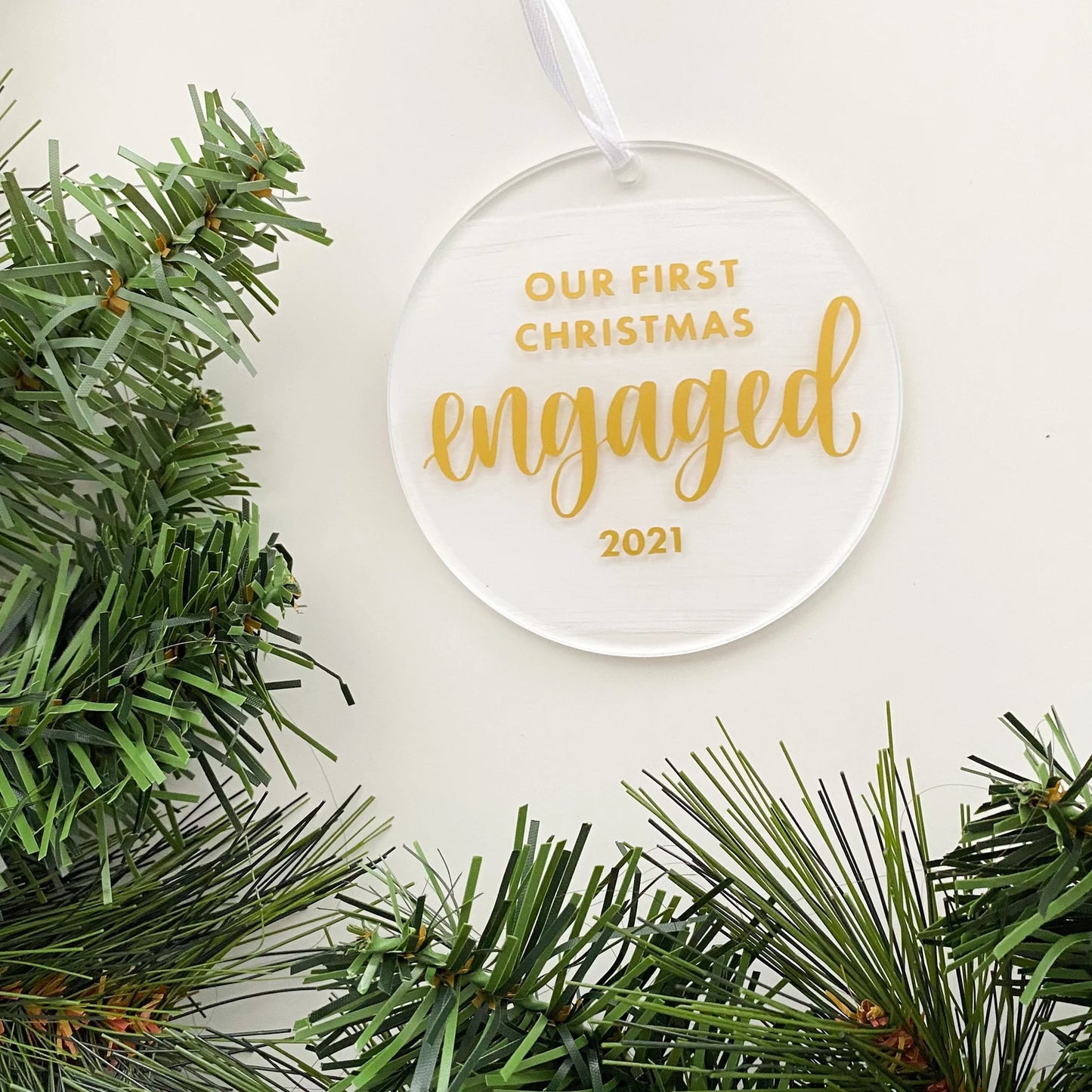 Our First Christmas Engaged Ornament