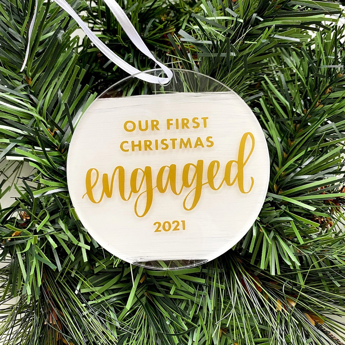 Our First Christmas Engaged Ornament