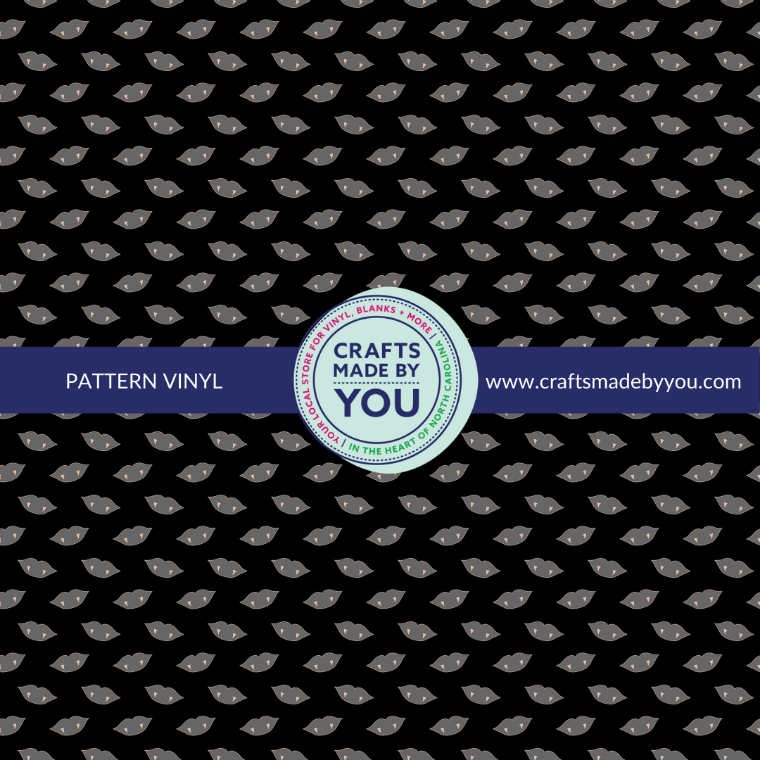12" x 12" Pattern Heat Transfer Vinyl- Lips with Fangs
