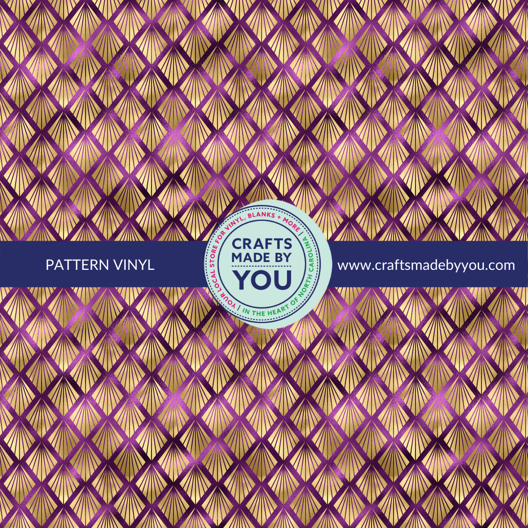 12" x 12" Pattern Adhesive Vinyl - Royal Gold and Purple