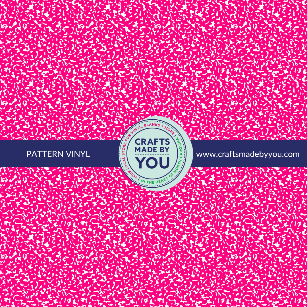 12" x 12" Pattern Adhesive Vinyl - Composition Book Pink