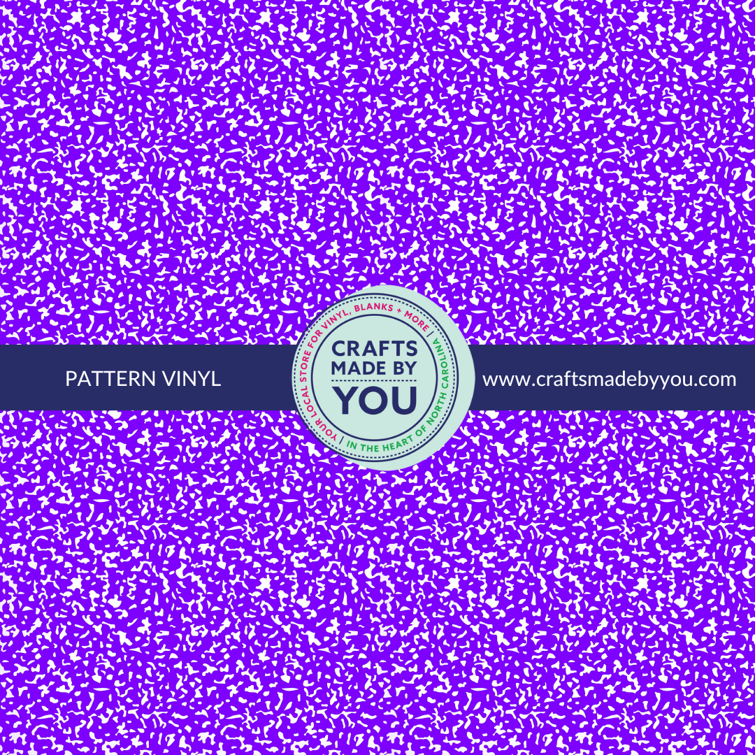 12" x 12" Pattern Adhesive Vinyl - Composition Book Purple
