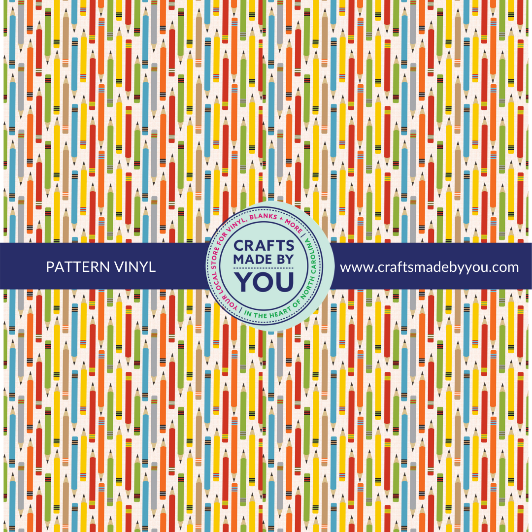 12" x 12" Pattern Adhesive Vinyl- Pencils