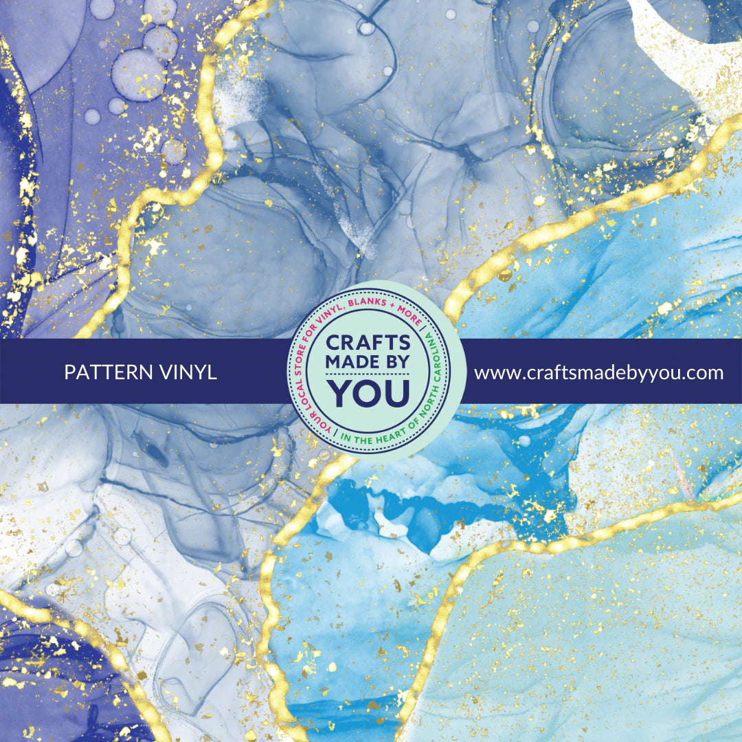 12" x 12" Pattern Adhesive Vinyl - Blue Ink