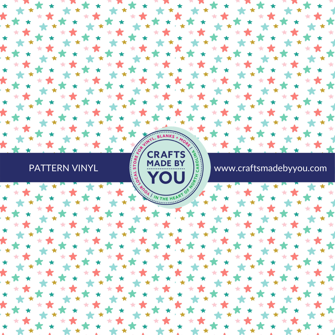 12" x 12" Pattern Adhesive Vinyl- Whimsical Stars Part of Holiday Collection