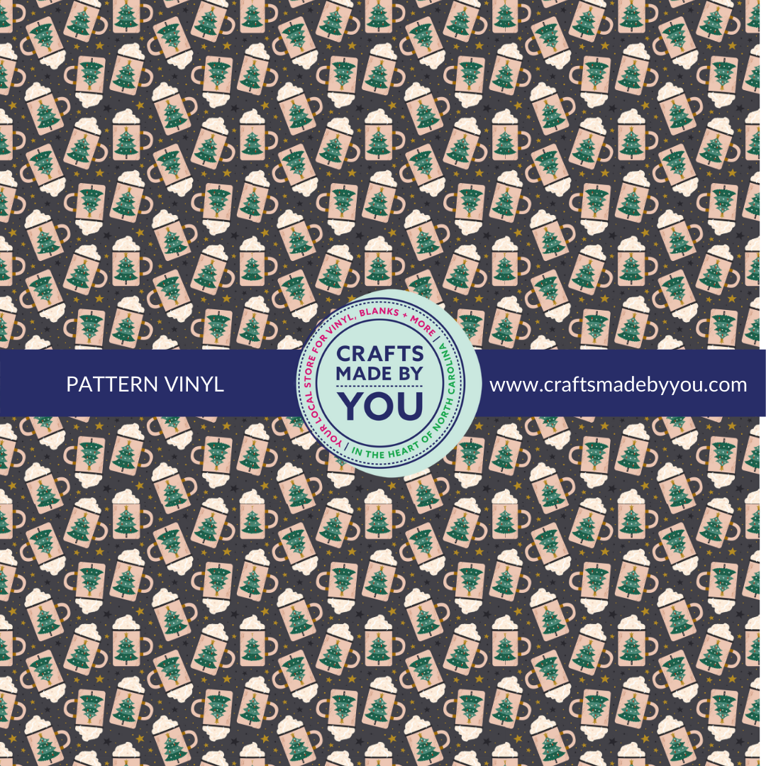 12" x 12" Pattern Adhesive Vinyl - Merry Latte