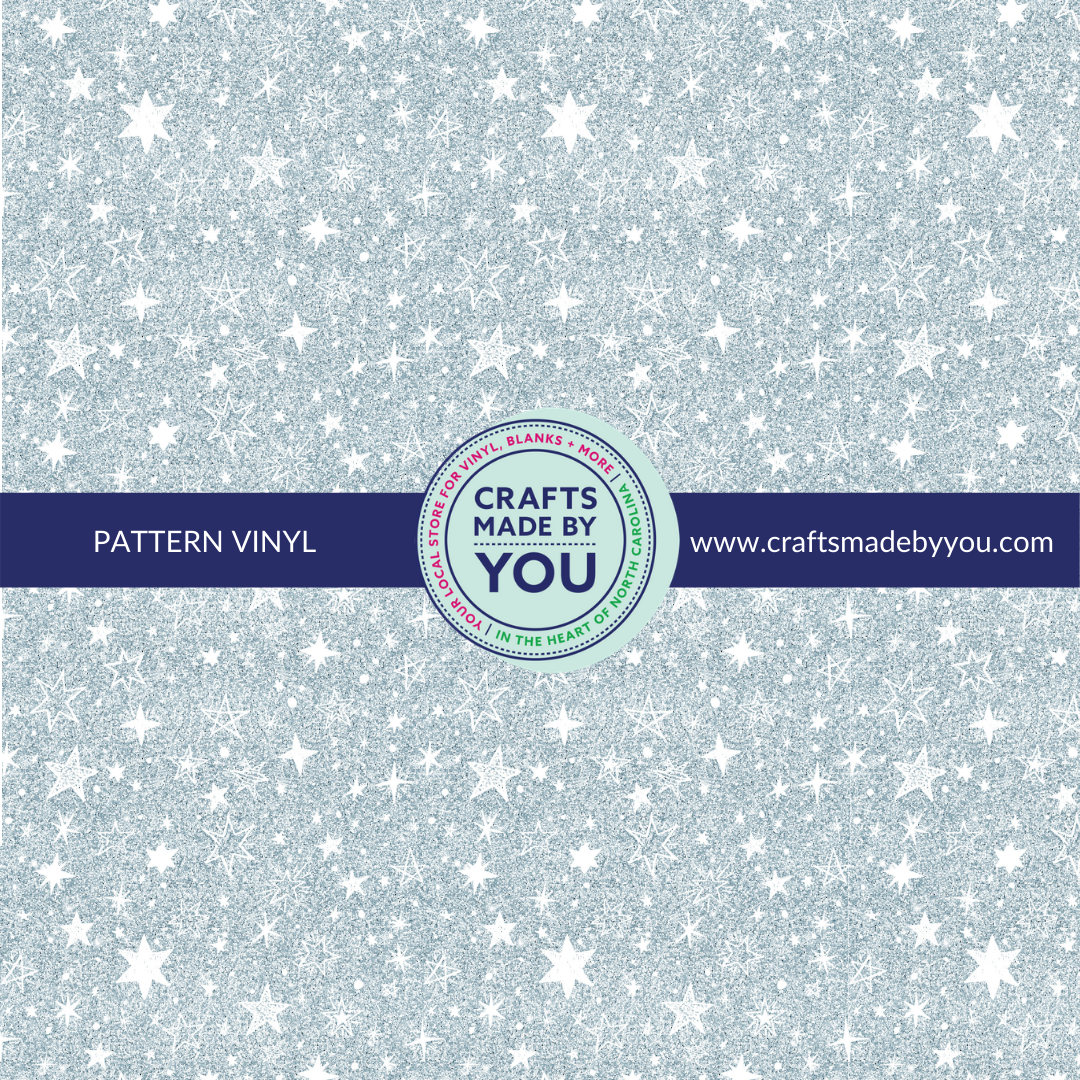12" x 12" Pattern Adhesive Vinyl- Silver Star