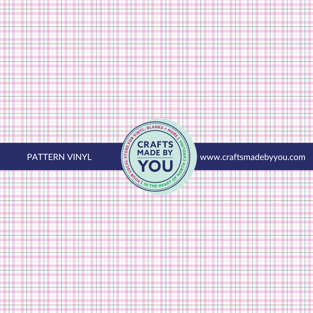 Pattern Adhesive Vinyl- Pink Plaid