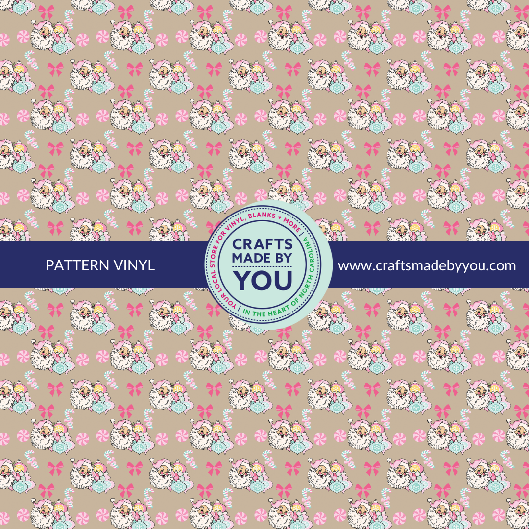 12" x 12" Pattern Adhesive Vinyl- COADS Retro Santa Lighter Skin