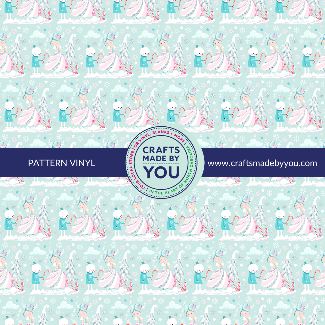 12" x 12" Pattern Adhesive Vinyl- Winter Wonderland Fairy