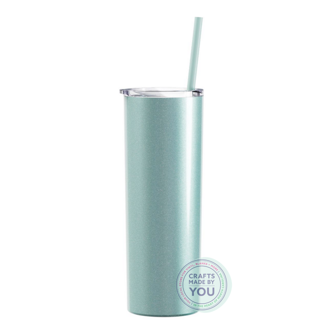 20 oz. Skinny Steel: Glitter Seascape