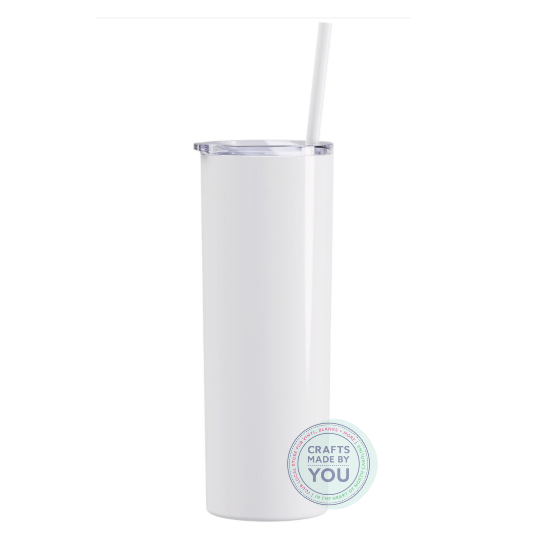 20 oz. Skinny Steel: White