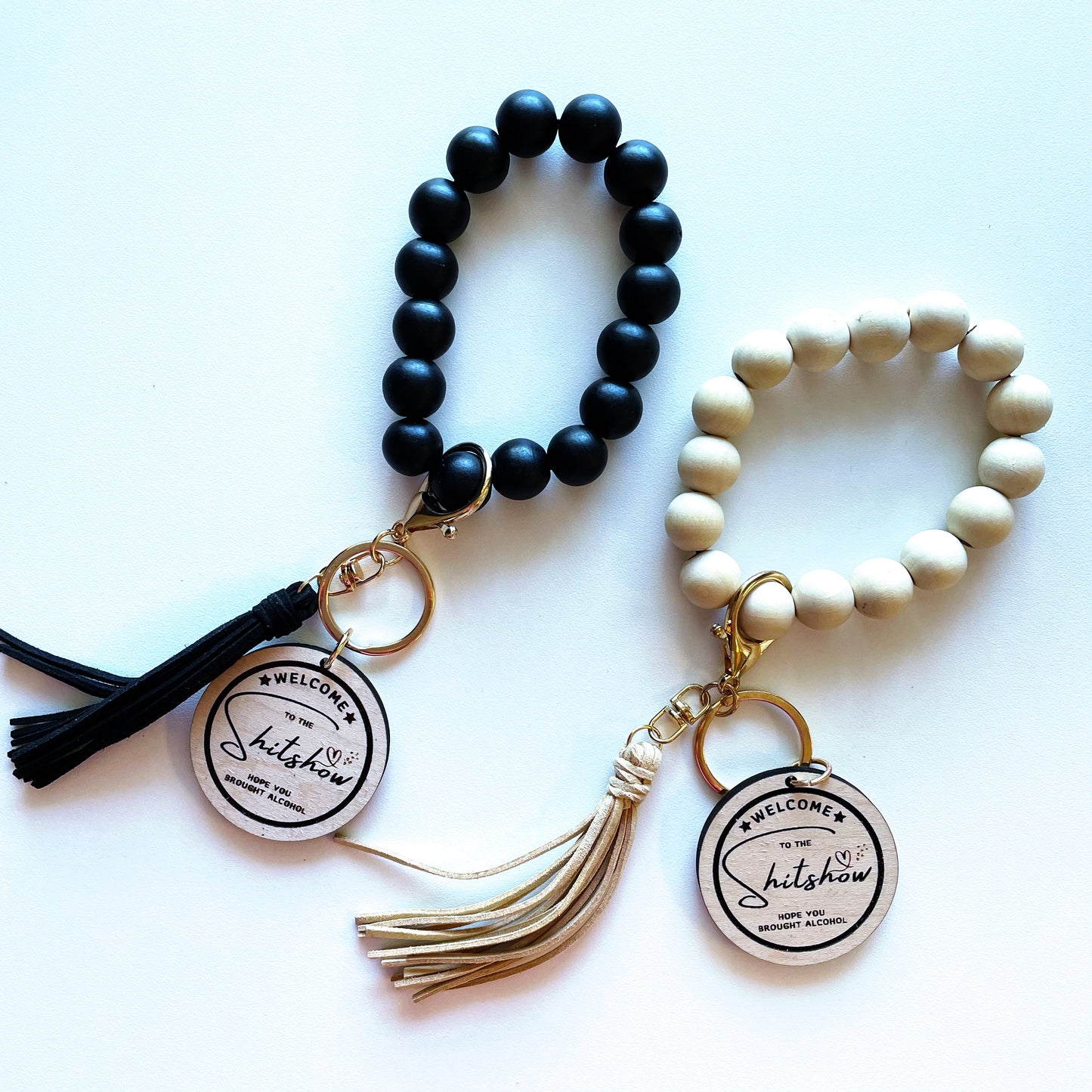 Beaded Bracelet Keychain - It's All Messy