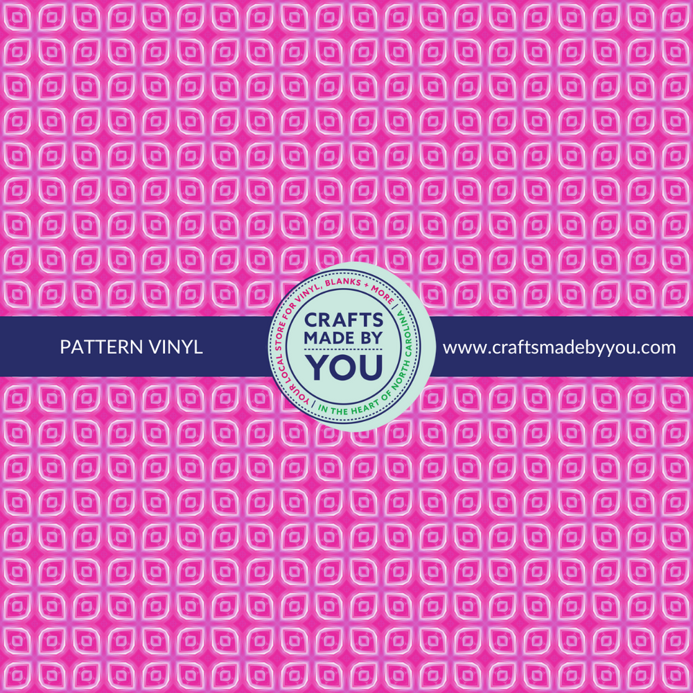 12" x 12" Pattern Adhesive Vinyl - Pink Kaleidoscope