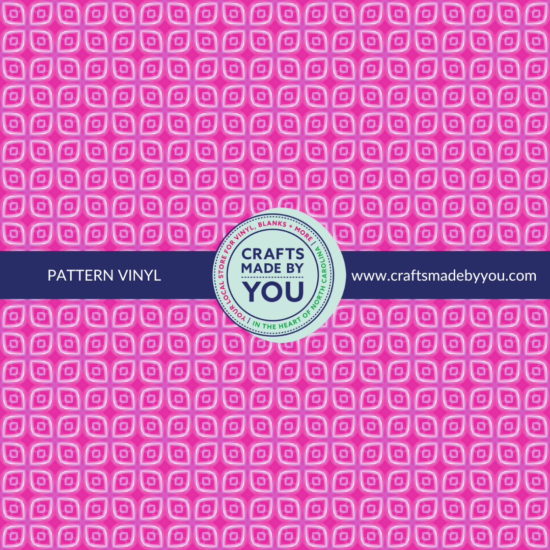 12" x 12" Pattern Adhesive Vinyl - Pink Kaleidoscope