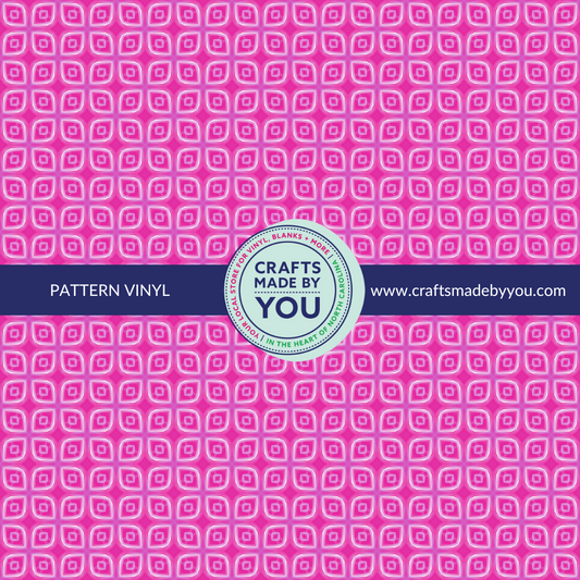 12" x 12" Pattern Adhesive Vinyl - Pink Kaleidoscope