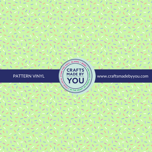 12" x 12" Heat Transfer Vinyl - Lime Green Sprinkles