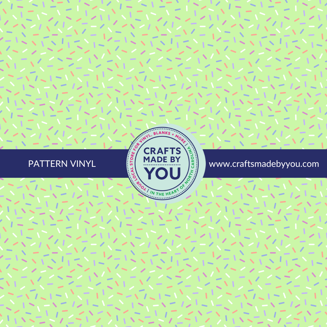 Pattern Adhesive Vinyl - Lime Green Sprinkles