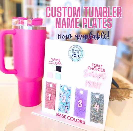 Custom Tumbler Name Plates -- 40 oz.