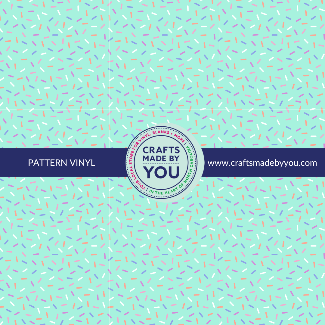 Pattern Adhesive Vinyl - Mint Sprinkles