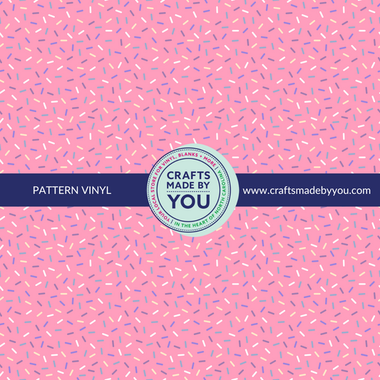 12" x 12" Heat Transfer Vinyl - Pink Sprinkles