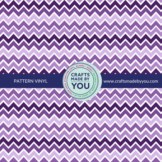 Pattern Adhesive Vinyl - Purple Chevron