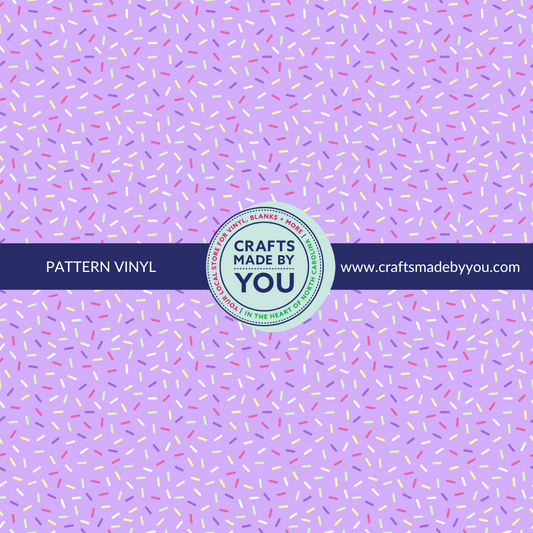 Pattern Adhesive Vinyl - Purple Sprinkles