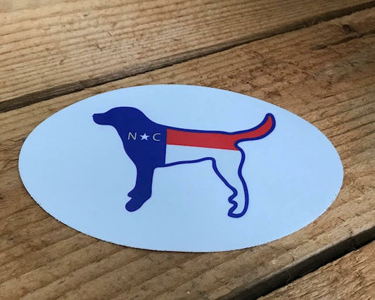 NC Dog Oval Sticker