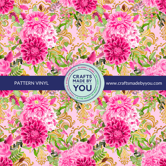12" x 12" Heat Transfer Vinyl - Secret Garden Flowers