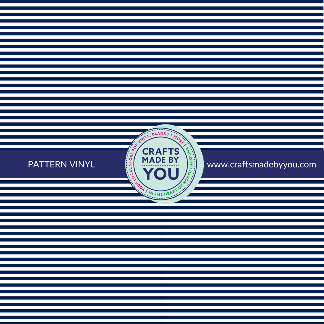 Pattern Adhesive Vinyl - Navy Stripe