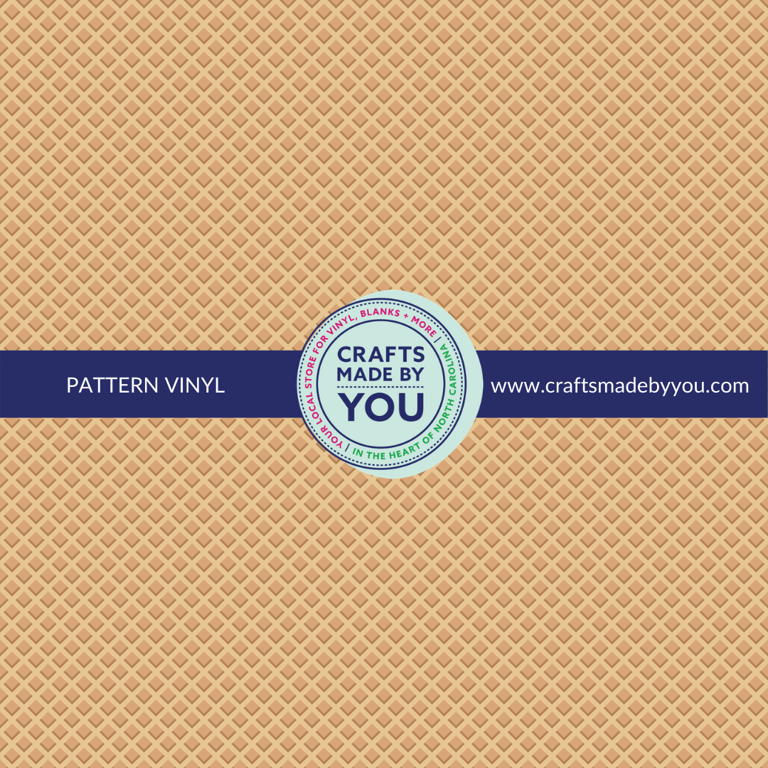 12" x 12" Pattern Heat Transfer Vinyl- Waffle Cone