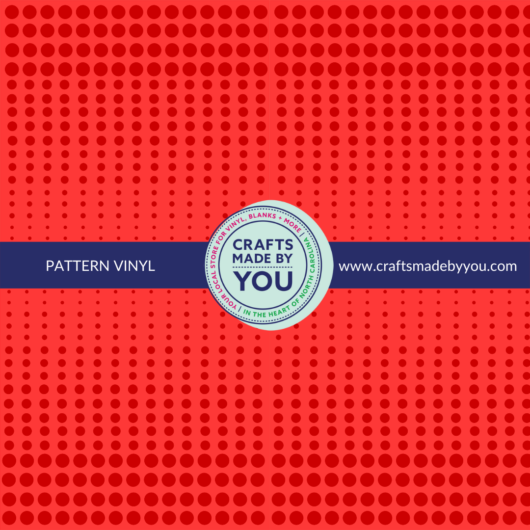 12" x 12" Pattern Adhesive Vinyl - Comic Dot Red