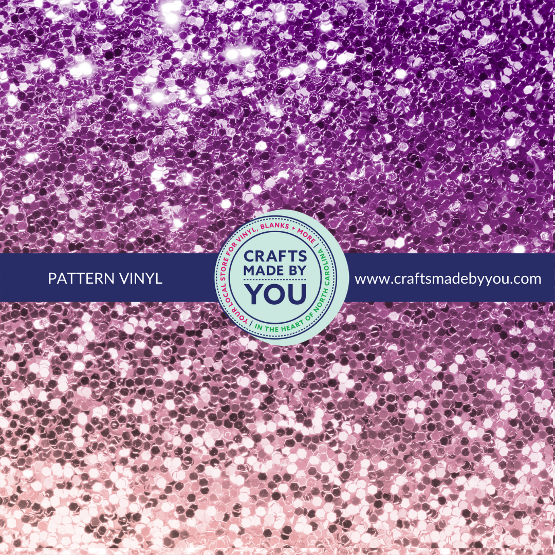 12" x 12" Pattern Adhesive Vinyl-Purple Pink Ombre Glitter