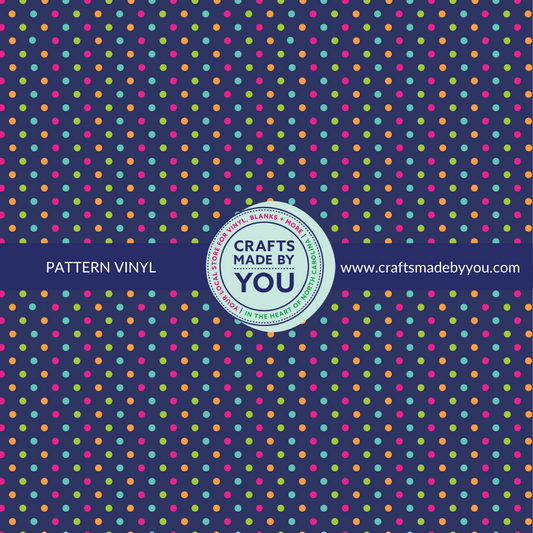 12" x 12" Pattern Adhesive Vinyl- Bold Color Polka Dot