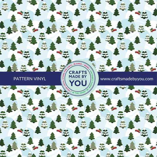 12" x 12" Pattern Adhesive Vinyl- Winter Forest