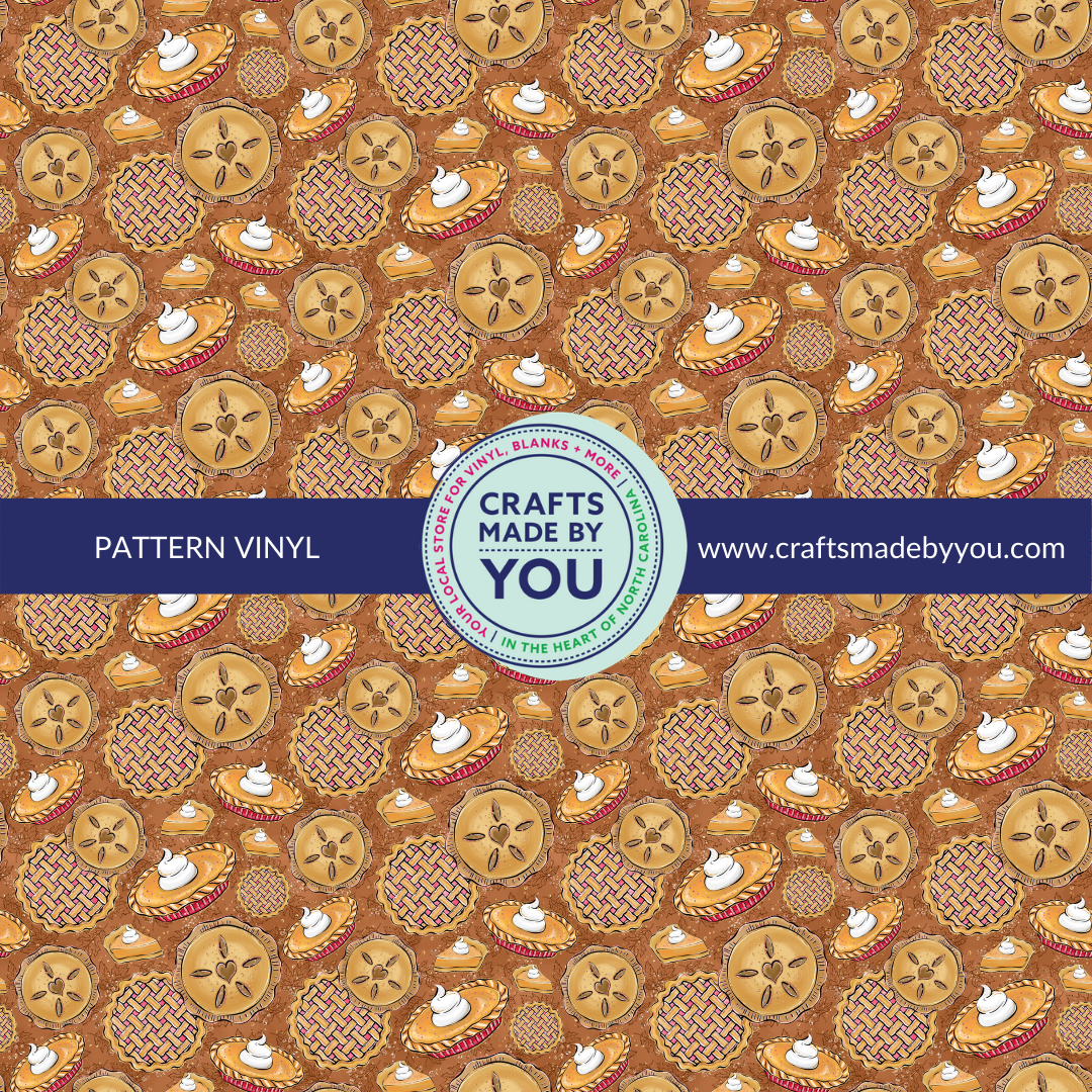 12" x 12" Pattern Adhesive Vinyl- Pumpkin Pie