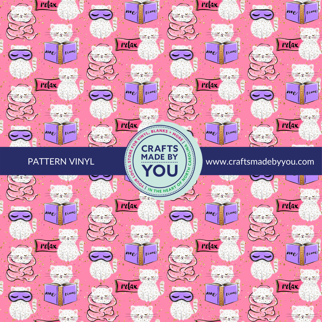 12" x 12" Pattern Adhesive Vinyl- Spa Cats