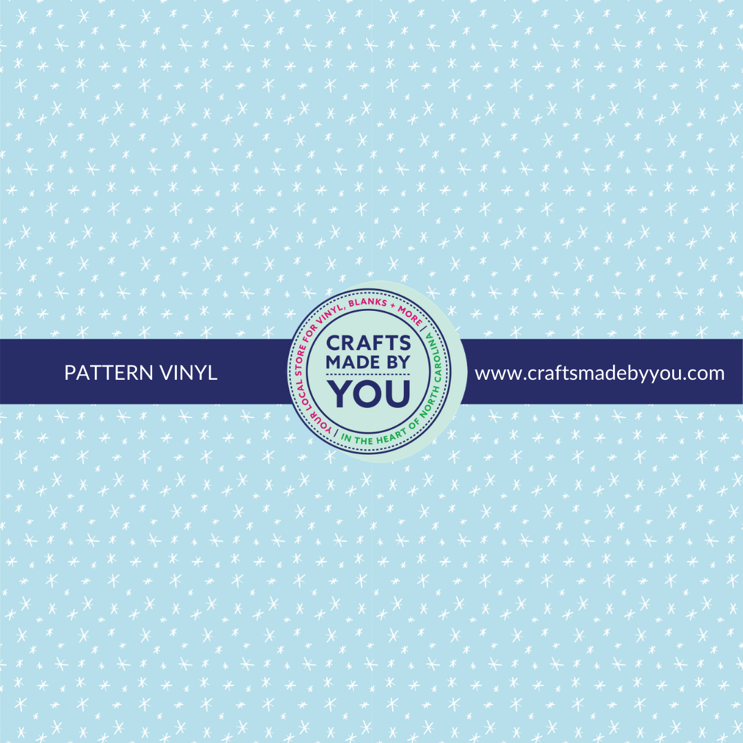 12" x 12" Pattern Adhesive Vinyl- Tiny White Dots on Light Blue
