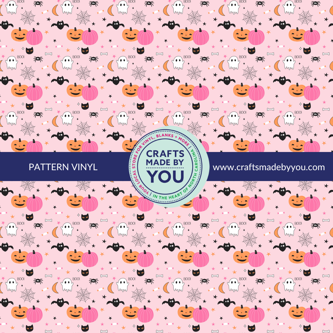 12" x 12" Pattern Heat Transfer Vinyl- Cute Halloween