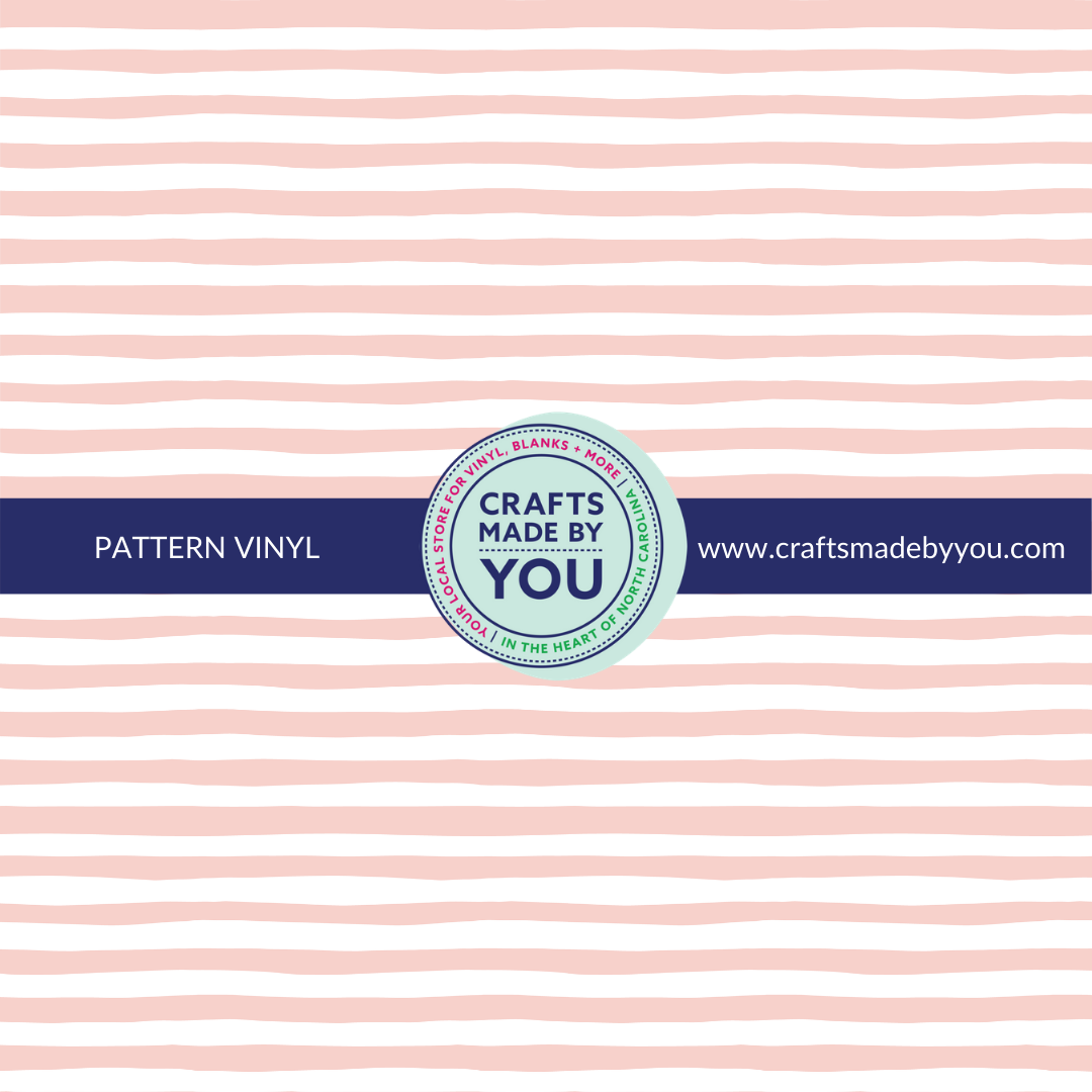 12" x 12" Heat Transfer Vinyl- Light Pink Stripes