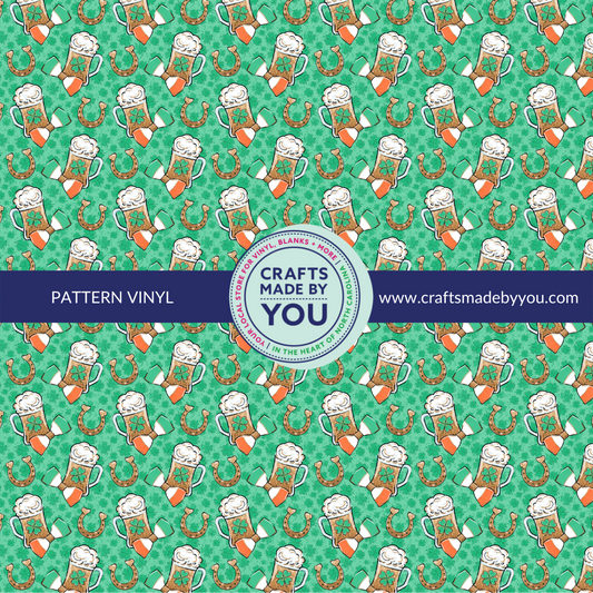 12" x 12" Pattern Adhesive Vinyl - Lucky Cheers