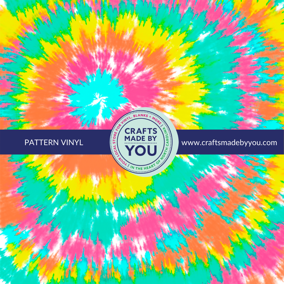 12" x 12" Pattern Adhesive Vinyl- Tie Dye