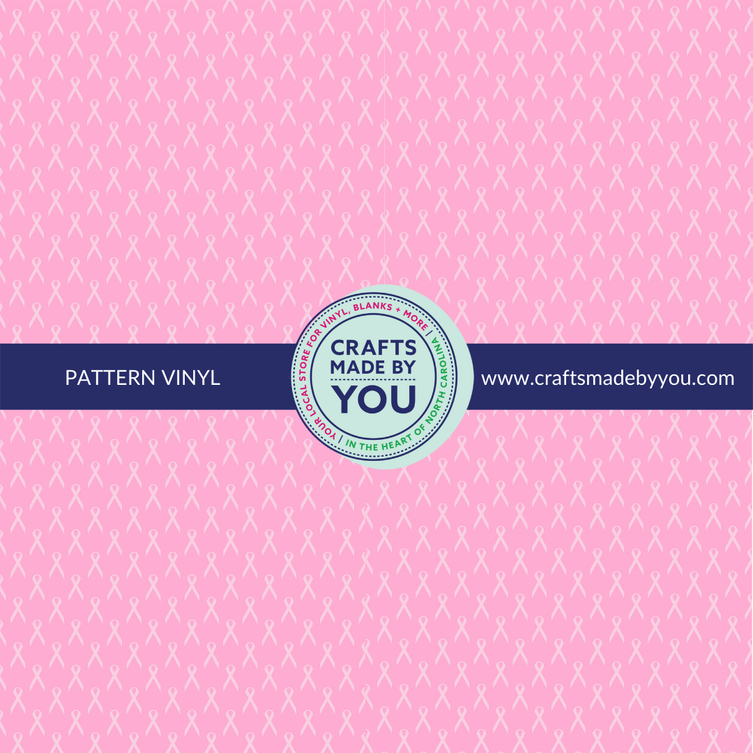 12" x 12" Heat Transfer Vinyl-  Small Pink Ribbons