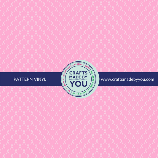 12" x 12" Heat Transfer Vinyl-  Small Pink Ribbons