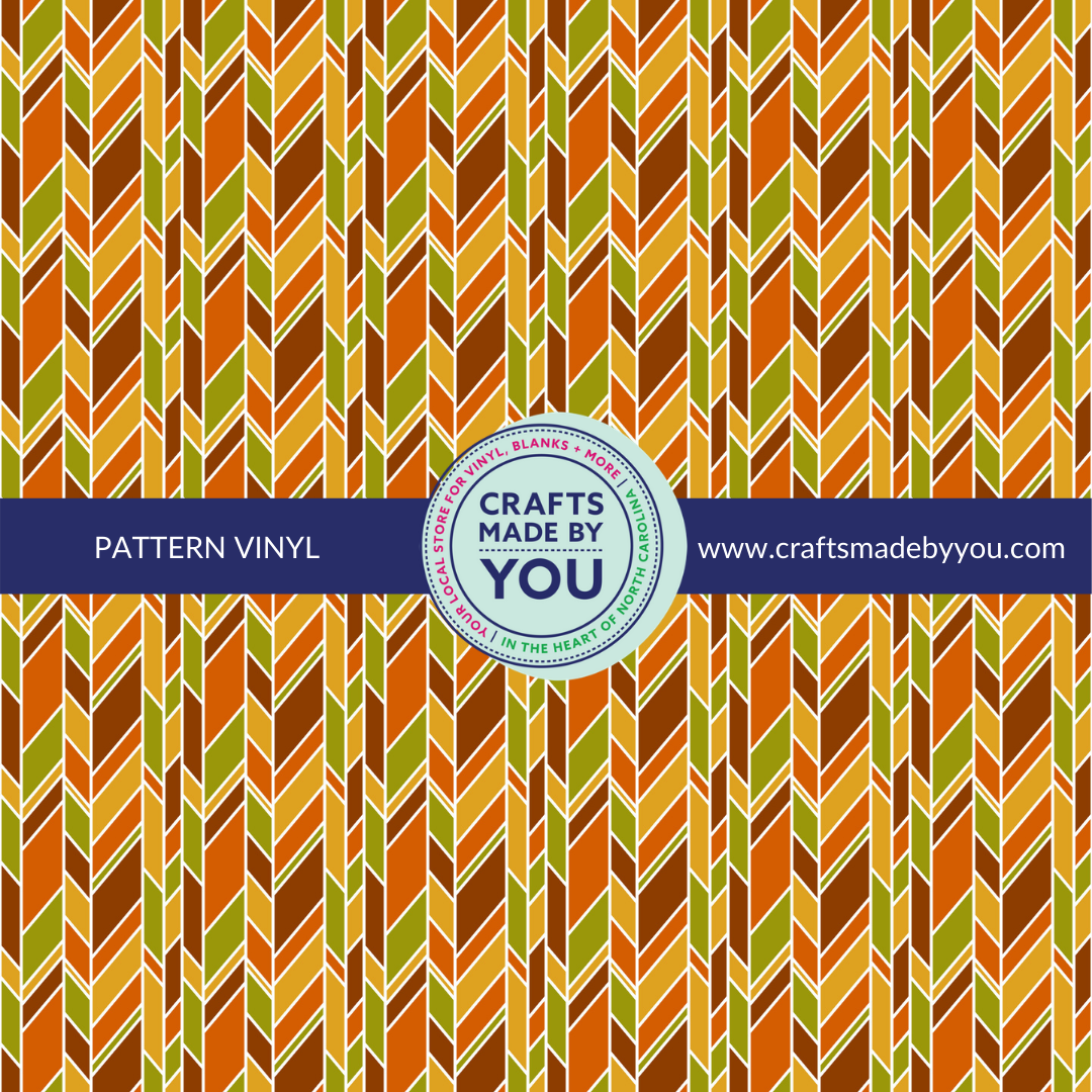 12" x 12" Pattern Heat Transfer Vinyl- Autumn Geometry
