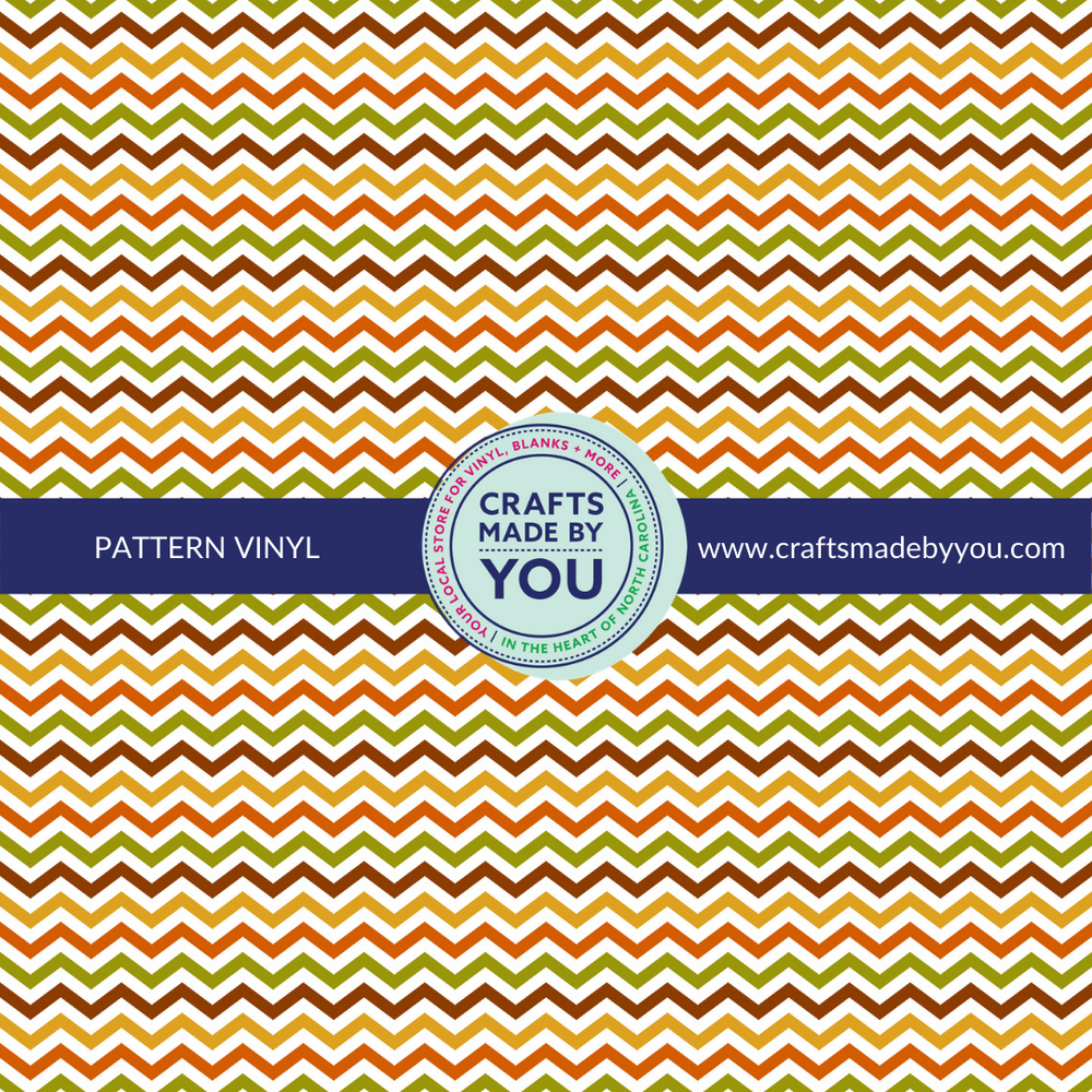 12" x 12" Pattern Heat Transfer Vinyl- Autumn Chevron