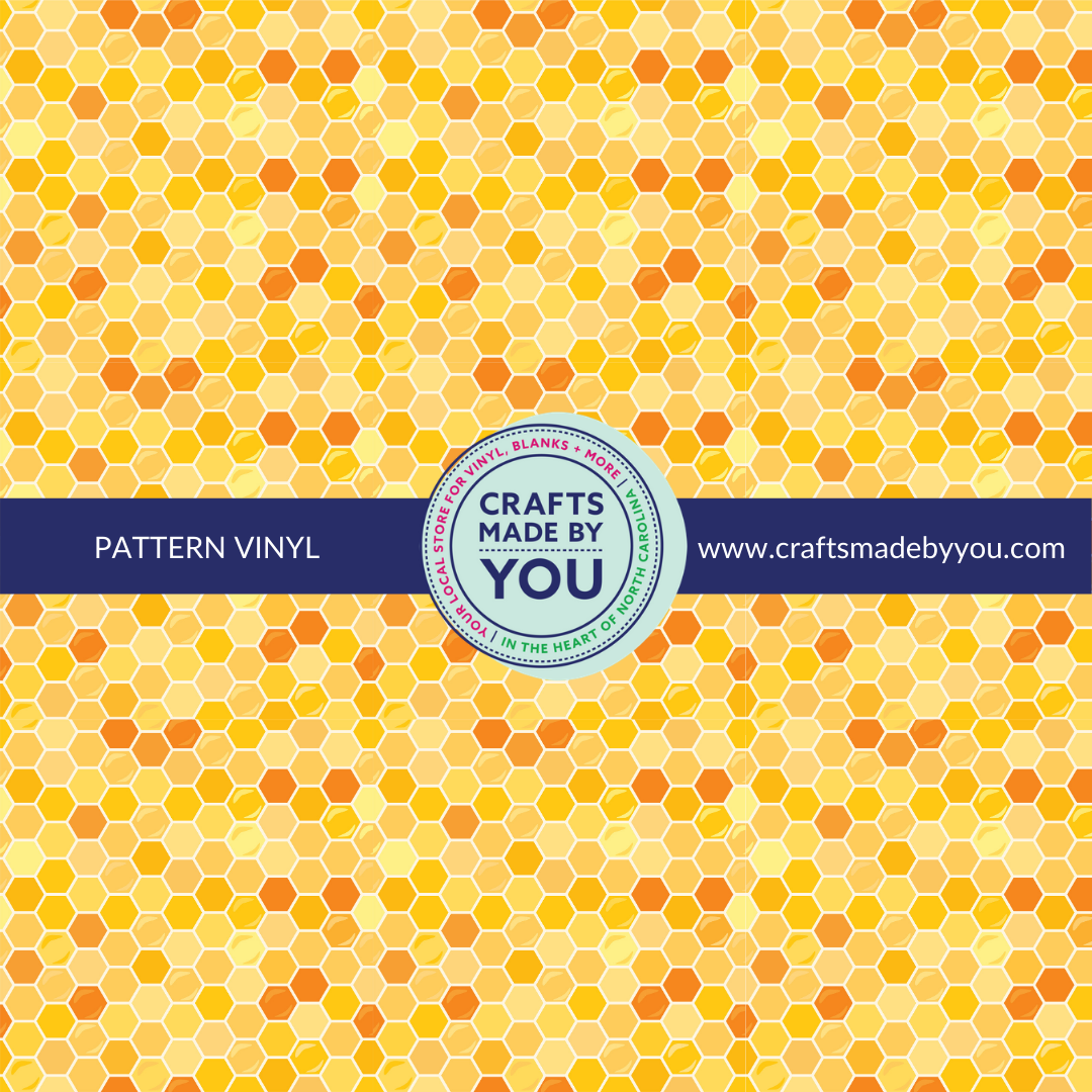 12" x 12" Pattern Heat Transfer Vinyl- Golden Honeycomb
