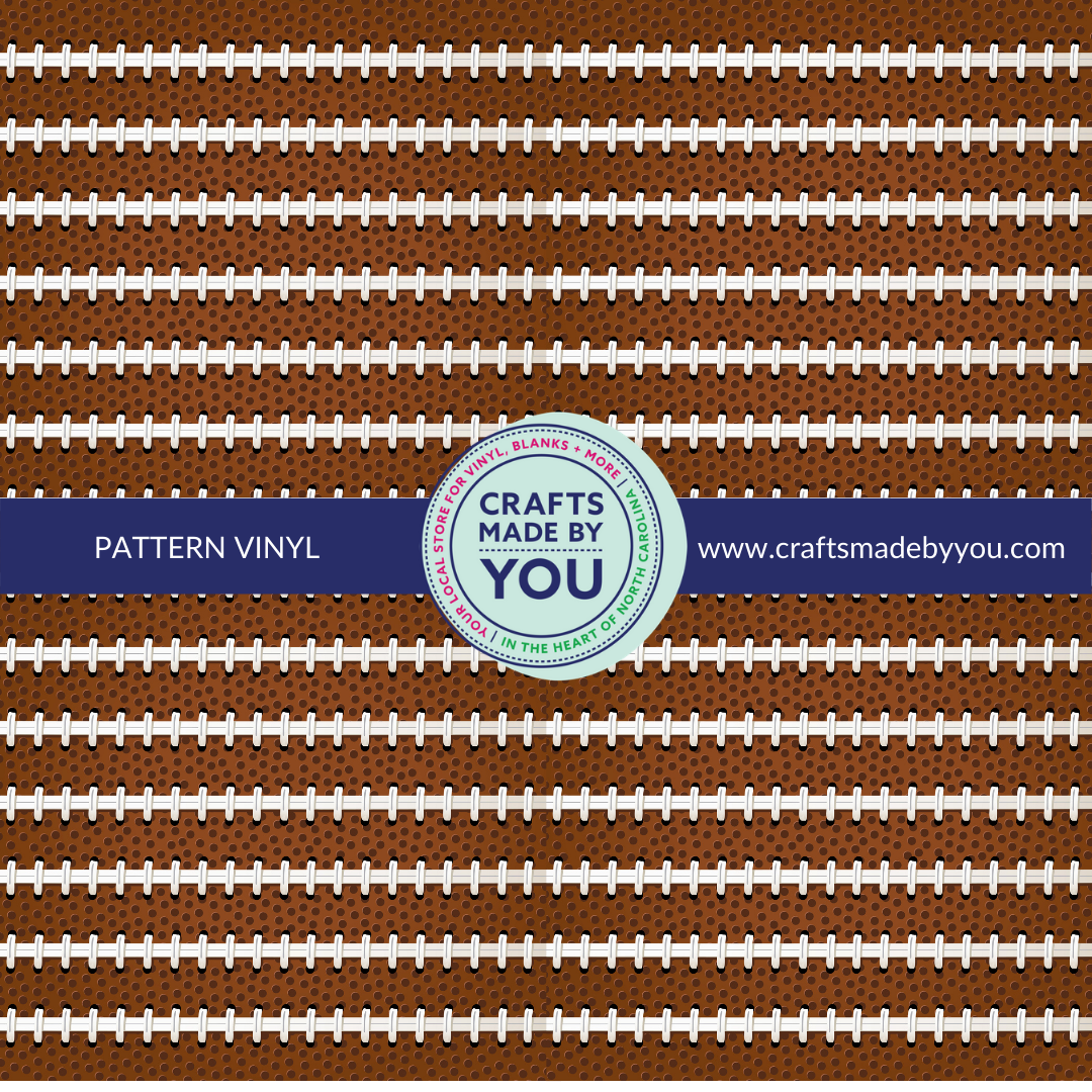 12" x 12" Pattern Adhesive Vinyl- Football Skin with Laces