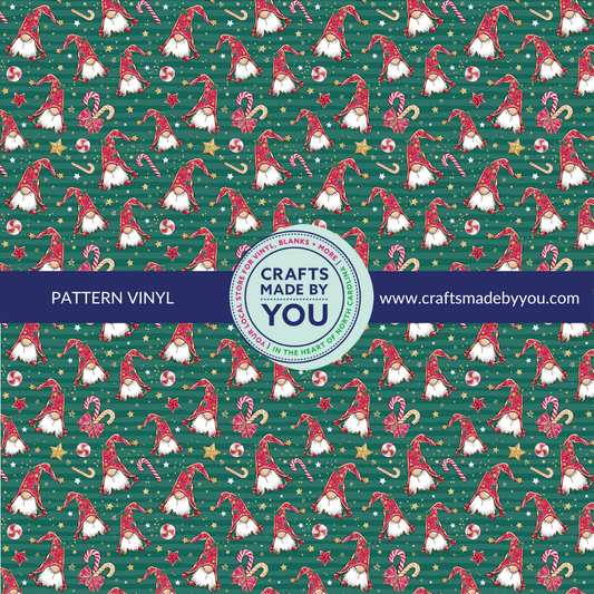 12" x 12" Heat Transfer Vinyl- Gnome for the Holidays