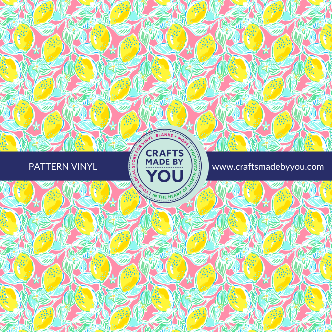12" x 12" Pattern Adhesive Vinyl- When Life Gives You Lemons